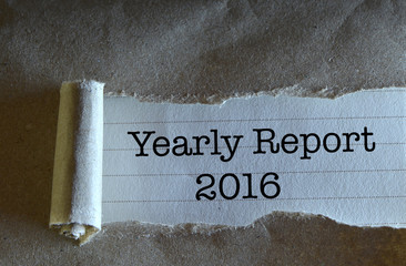 Torn Paper With Word Yearly Report 2016