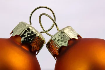 Foto auf Alu-Dibond Twee kerstballen met elkaar verbonden   © Hennie36