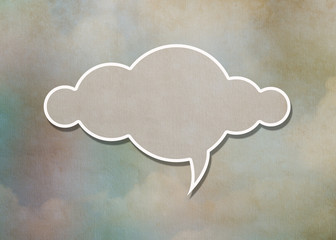 Cloud paper on old paper background