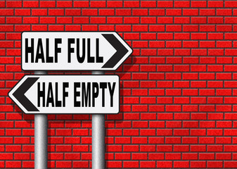 Fototapeta premium half full or empty glass