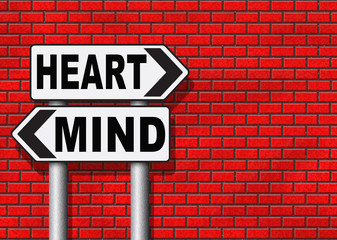 Fototapeta premium heart over mind