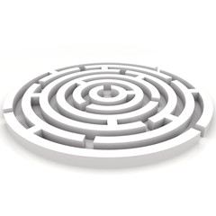 High resolution 3D render of a maze - labyrinth.