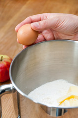 Cracking an egg