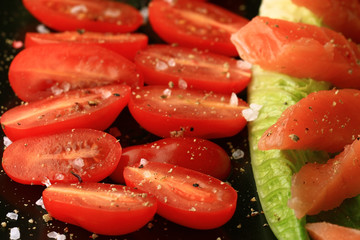 cherry tomatoes salad texture eco food concept Vitamins