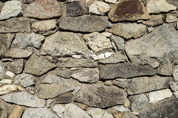 Old stone wall closeup