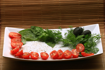 cherry tomatoes salad texture eco food concept Vitamins