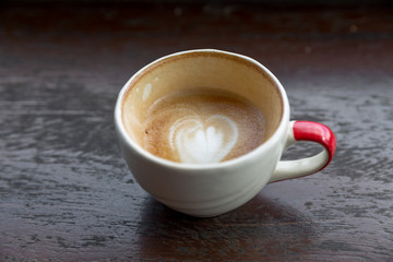 latte art, heart latte froth
