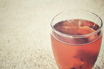 Tea bag with ice tea