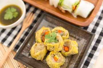 fresh homemade veggie steamed dimsum