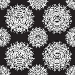 Vector abstract snowflake pattern