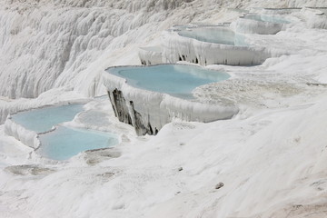 Pamukkale health resort and nature reserve in Turkey, UNESCO sites