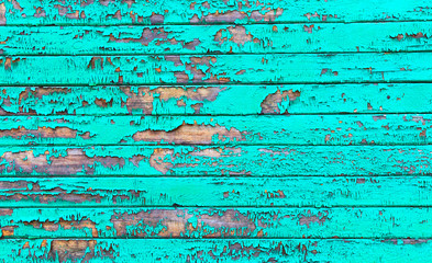 old wooden green wall