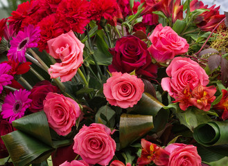 bouquet of pink flowers