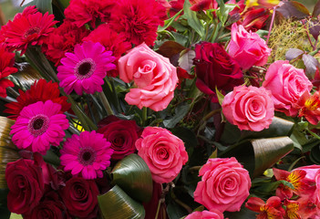 bouquet of pink flowers