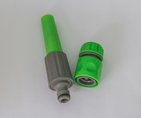 water hose connector on white background