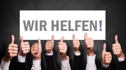 viele Daumen Hoch zu 