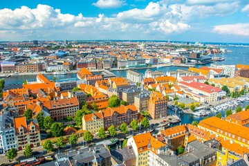 Aerial view of Copenhagen, Denmark