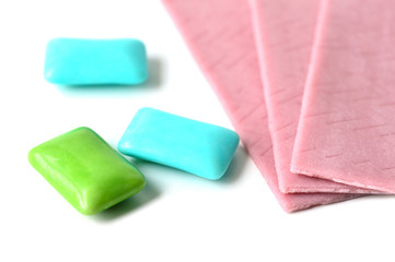 Obraz na płótnie Canvas Chewing gum on white background
