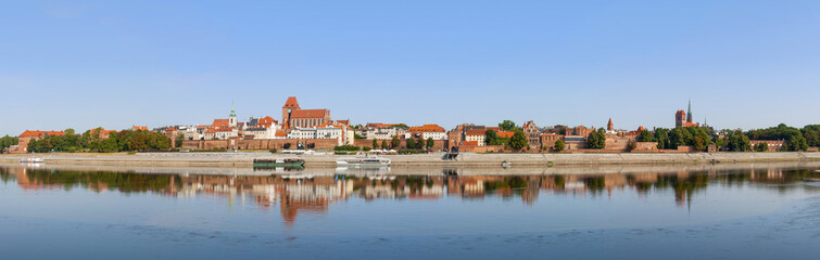 Panorama of Torun Old City, Poland - obrazy, fototapety, plakaty
