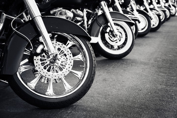 Obraz premium Motorcycles in a row