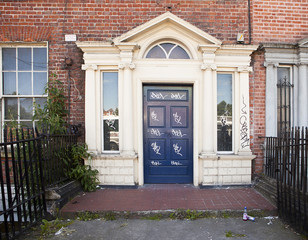 Vandalized Door In Dublin