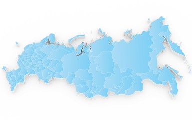 Fototapeta na wymiar New map of the Russian Federation and Crimea