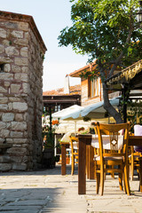View of a restaurant, Nessebar, Bulgaria