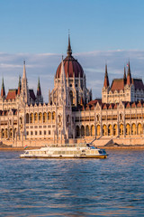 Obraz premium The building of the Parliament in Budapest, Hungary