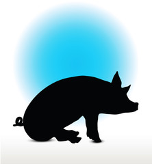 pig silhouette