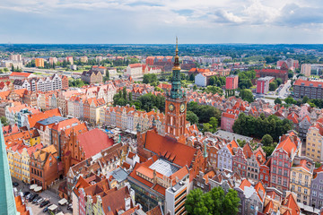 Fototapeta na wymiar Gdansk, aerial view, Poland