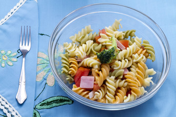 Spiral pasta salad