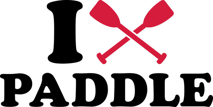 I love paddle with crossed paddles