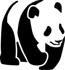 Obrazy na Szkle  Sylwetka pandy