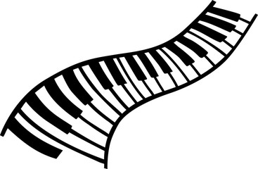 Naklejka premium Flying piano keys