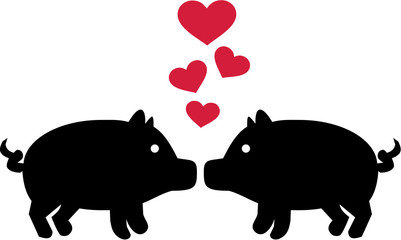 Pigs in love