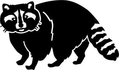 Obraz premium Raccoon silhouette