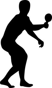 Table Tennis player silhouette