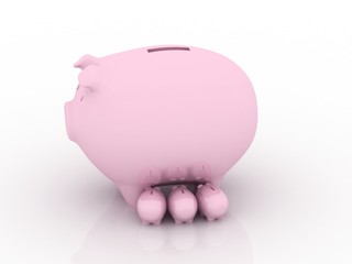 Piggy bank isolated on white background. Business concept.
