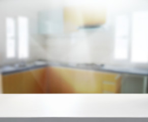 Table Top And Blur Interior Background