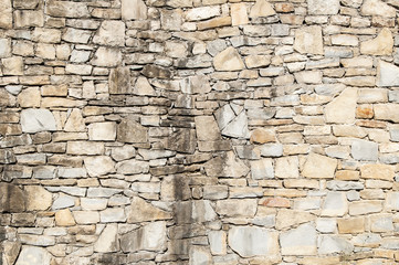 Old massive stone wall surface as background