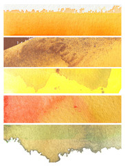 abstract wasterolor design wash banners