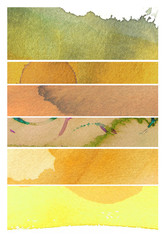 abstract wasterolor design wash banners