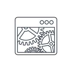 Vector icon of options window
