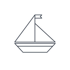 Vector icon of yacht