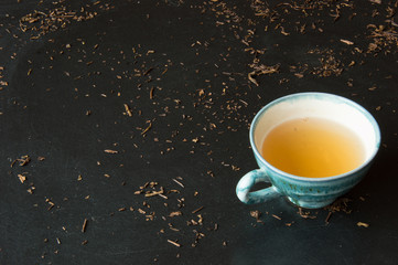 Green tea bancha - macrobiotic drink for natural food and healthy lifestyle