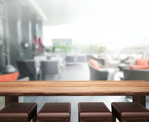 Table Top And Blur Interior Background