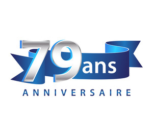 79 Ruban Bleu Logo Anniversaire