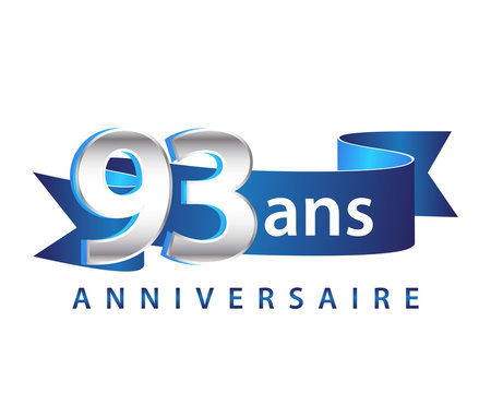 93 Ruban Bleu Logo Anniversaire