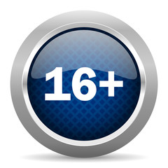 adults blue circle glossy web icon on white background, round button for internet and mobile app