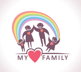 My family under the rainbow.